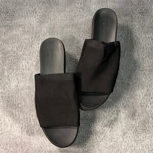 Bebe Black Platform Sandals